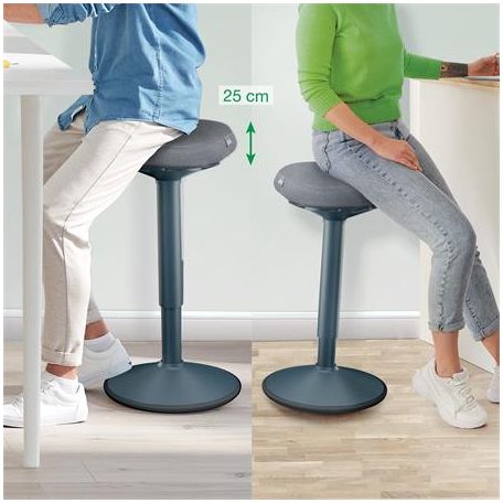 LEITZ Állószék, billenő, ergonomikus, LEITZ "Ergo Active", sötétszürke