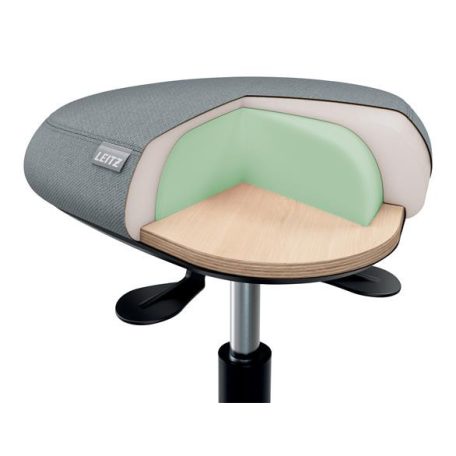 LEITZ Munkaszék, görgős, ergonomikus, LEITZ "Ergo Comfort Active", világosszürke