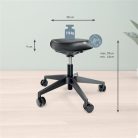 LEITZ Munkaszék, görgős, ergonomikus, LEITZ "Ergo Comfort", sötétszürke
