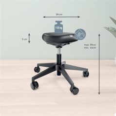   LEITZ Munkaszék, görgős, ergonomikus, LEITZ "Ergo Comfort", sötétszürke