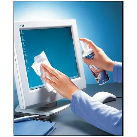 ESSELTE Tisztítófolyadék, képernyőhöz, pumpás, 250 ml, ESSELTE