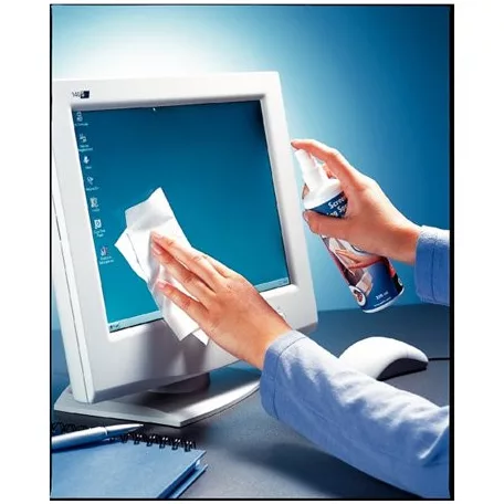 ESSELTE Tisztítófolyadék, képernyőhöz, pumpás, 250 ml, ESSELTE