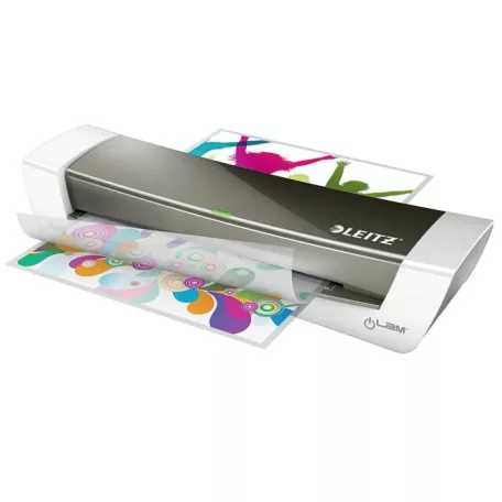LEITZ Laminálógép, A4, 75-125 mikron, LEITZ "iLam Home Office", szürke