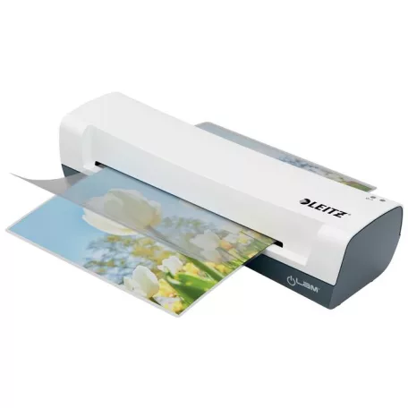 LEITZ Laminálógép, A4, 75-125 mikron, LEITZ "iLam Home", fehér