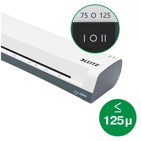 LEITZ Laminálógép, A4, 75-125 mikron, LEITZ "iLam Home", fehér
