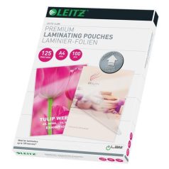   LEITZ Meleglamináló fólia, 125 mikron, A4, fényes, UDT technológiával, LEITZ "iLam"