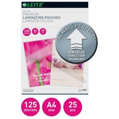   LEITZ Meleglamináló-fólia, 125 mikron, A4, fényes, UDT technológiával, LEITZ "iLam"