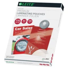   LEITZ Meleglamináló fólia, 170 mikron, A4, fényes, UDT technológiával, LEITZ "iLam"