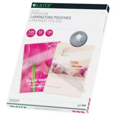   LEITZ Meleglamináló fólia, 125 mikron, A3, fényes, UDT technológiával, LEITZ "iLam"