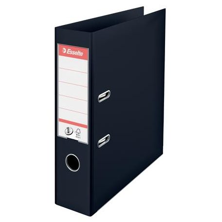 ESSELTE Iratrendező, 75 mm, A4, PP, élvédő sínnel, ESSELTE "Standard", Vivida fekete