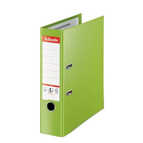 ESSELTE Iratrendező, 80 mm, A4, PP, élvédő sínnel, ESSELTE "Standard Plus", Vivida zöld