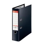 ESSELTE Iratrendező, 80 mm, A4, PP, élvédő sínnel, ESSELTE "Standard Plus", Vivida fekete
