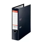 ESSELTE Iratrendező, 80 mm, A4, PP, élvédő sínnel, ESSELTE "Standard Plus", Vivida fekete