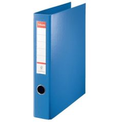   ESSELTE Gyűrűs könyv, 4 gyűrű, D alakú, 60 mm, A4 maxi, PP, ESSELTE "Jumbo Vivida", kék