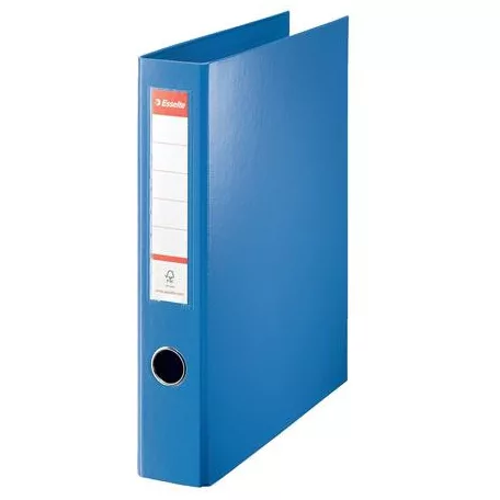 ESSELTE Gyűrűs könyv, 4 gyűrű, D alakú, 60 mm, A4 maxi, PP, ESSELTE "Jumbo Vivida", kék