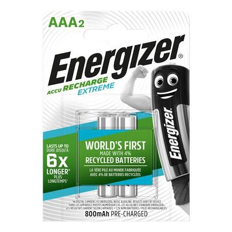 ENERGIZER Tölthető elem, AAA mikro, 2x800 mAh, előtöltött, ENERGIZER "Extreme"