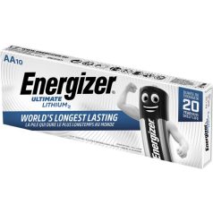   ENERGIZER Elem, AA ceruza, 10 db, lítium, ENERGIZER "Ultimate Lithium"
