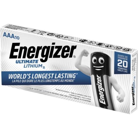 ENERGIZER Elem, AAA mikro, 10 db, lítium, ENERGIZER "Ultimate Lithium"