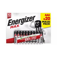 ENERGIZER Elem, AAA mikro, 20 db, ENERGIZER "Max"