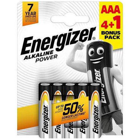 ENERGIZER Elem, AAA mikro, 4+1 db, ENERGIZER "Alkaline Power"