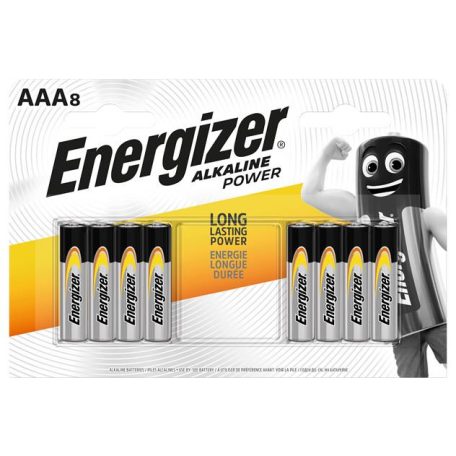 ENERGIZER Elem, AAA mikro, 8 db, ENERGIZER "Alkaline Power"