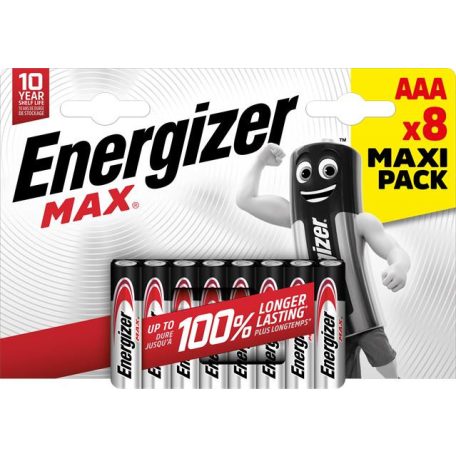 ENERGIZER Elem, AAA mikro, 8 db, ENERGIZER "Max"