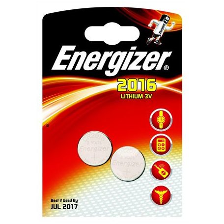 ENERGIZER Gombelem, CR2016, 2 db, ENERGIZER