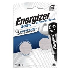   ENERGIZER Gombelem, CR2025, 2 db, színjelző, ENERGIZER "Ultimate Lithium Performance"