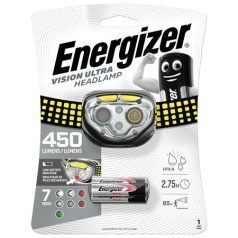   ENERGIZER Fejlámpa, 4 LED, 3xAAA, ENERGIZER "Vision Ultra"