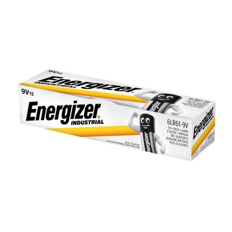 ENERGIZER Elem, 9V, 12 db, ENERGIZER "Alkaline Industrial"