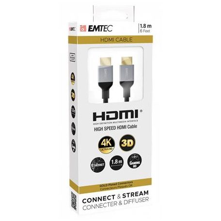 EMTEC HDMI kábel, 1,8 m, EMTEC "T700HD"