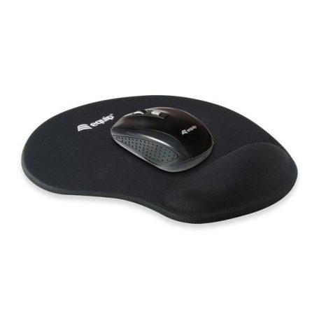 EQUIP Egéralátét, csuklótámasszal, gél töltésű, EQUIP "Life", fekete