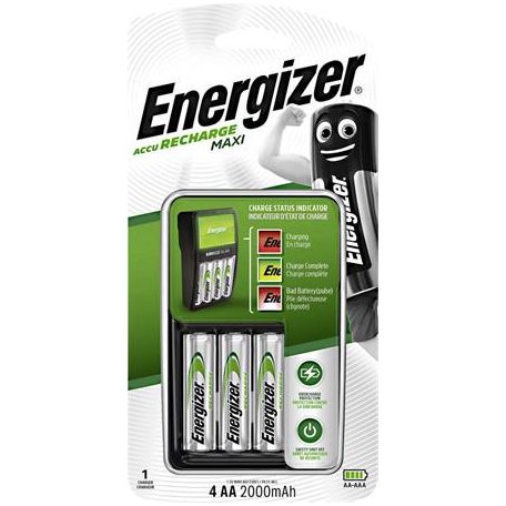 ENERGIZER Elemtöltő, AA ceruza/AAA mikro, 4x2000 mAh AA, ENERGIZER "Maxi"