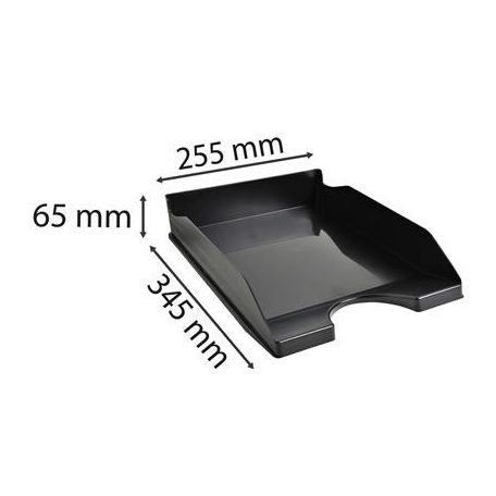 EXACOMPTA Irattálca, műanyag, A4+, EXACOMPTA "EcoBlack", fekete