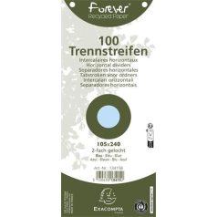   EXACOMPTA Elválasztó csÍk, karton, 105x240 mm, EXACOMPTA, világoskék