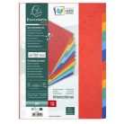 EXACOMPTA Regiszter, karton, A4, 12 részes, EXACOMPTA, színes