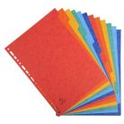 EXACOMPTA Regiszter, karton, A4, 12 részes, EXACOMPTA, színes