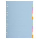 EXACOMPTA Regiszter, karton, A4, 12 részes, EXACOMPTA, pasztell színek