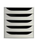 EXACOMPTA Irattároló, műanyag, 5 fiókos, EXACOMPTA "Ecobox Office", szürke