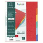 EXACOMPTA Regiszter, karton, A4+, 6 részes, EXACOMPTA, színes