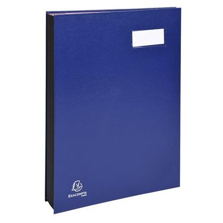 EXACOMPTA Aláírókönyv, A4, 18 részes, karton, EXACOMPTA, kék