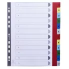 EXACOMPTA Regiszter, műanyag, A4+, 1-12, EXACOMPTA, színes