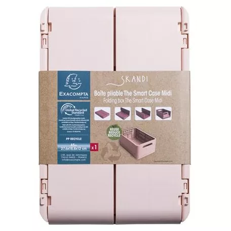 EXACOMPTA Tárolódoboz, A5+, összecsukható, EXACOMPTA "Skandi", nude