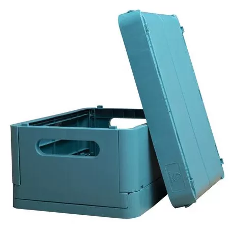 EXACOMPTA Tárolódoboz, A5+, összecsukható, EXACOMPTA "Skandi", nyugodt kék