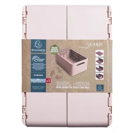 EXACOMPTA Tárolódoboz, A4+, összecsukható, EXACOMPTA "Skandi", nude