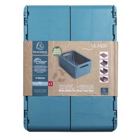 EXACOMPTA Tárolódoboz, A4+, összecsukható, EXACOMPTA "Skandi", nyugodt kék