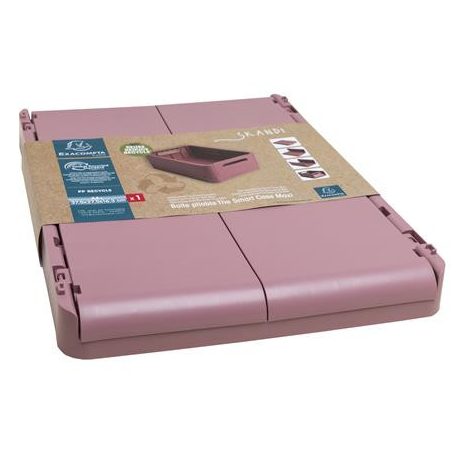 EXACOMPTA Tárolódoboz, A4+, összecsukható, EXACOMPTA "Skandi", rózsaszín