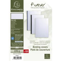   EXACOMPTA Hátlap, A4, 270 g, vászon hatású, karton, EXACOMPTA, fehér