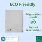 EXACOMPTA Regiszter, műanyag, A4+, 1-12, EXACOMPTA, szürke
