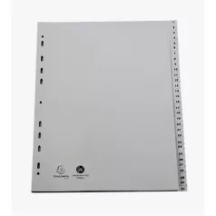 EXACOMPTA Regiszter, műanyag, A4+, 1-31, EXACOMPTA, szürke